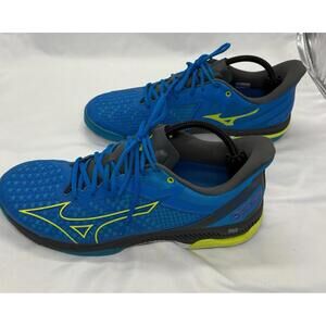 Mizuno Men's Wave Exceed Tour 5 AC Tennis Shoes Jet Blue/Bolt Sz 12 Excellent